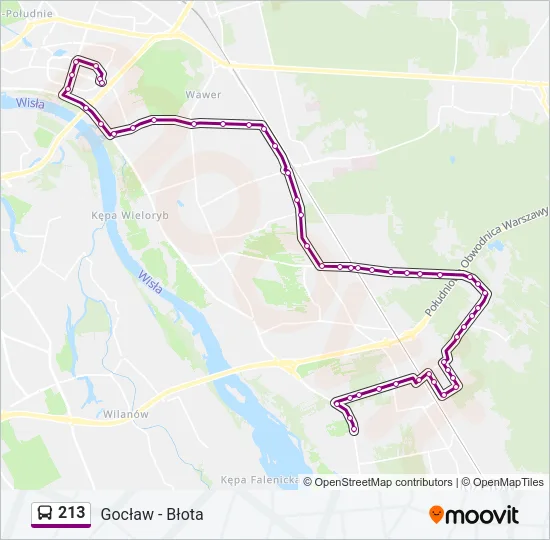 213 Bus Line Map