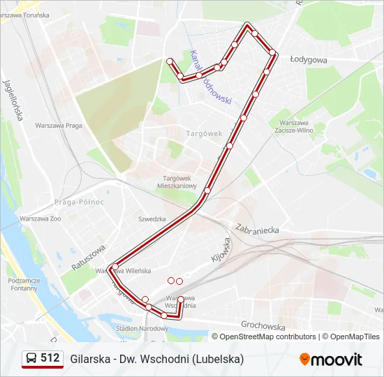 512 Bus Line Map