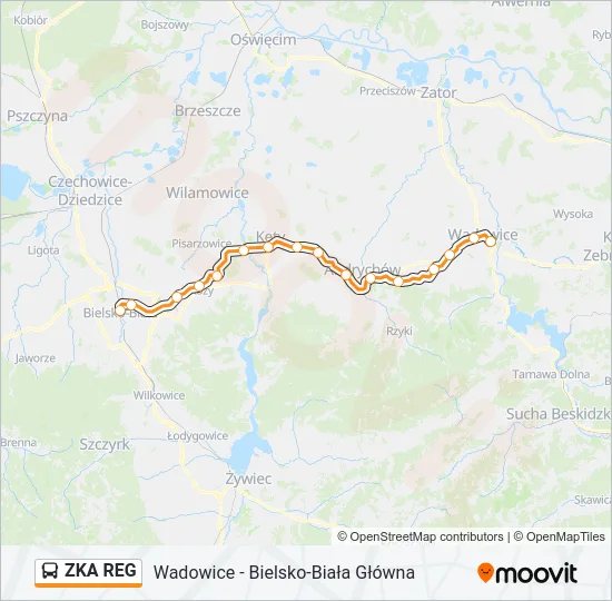 Автобус ZKA REG: карта маршрута