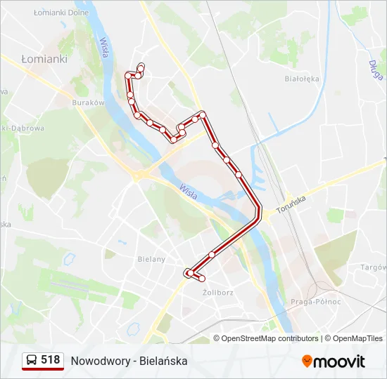 518 Bus Line Map