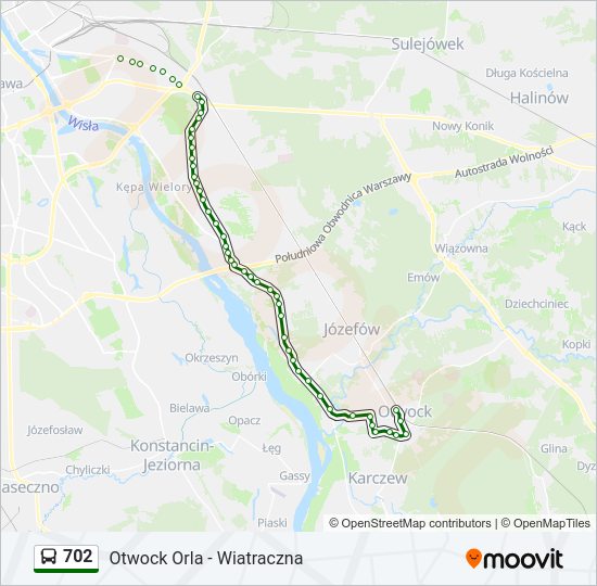 Автобус 702: карта маршрута