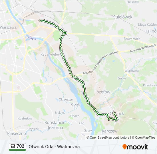 Автобус 702: карта маршрута