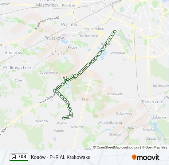 Автобус 703: карта маршрута