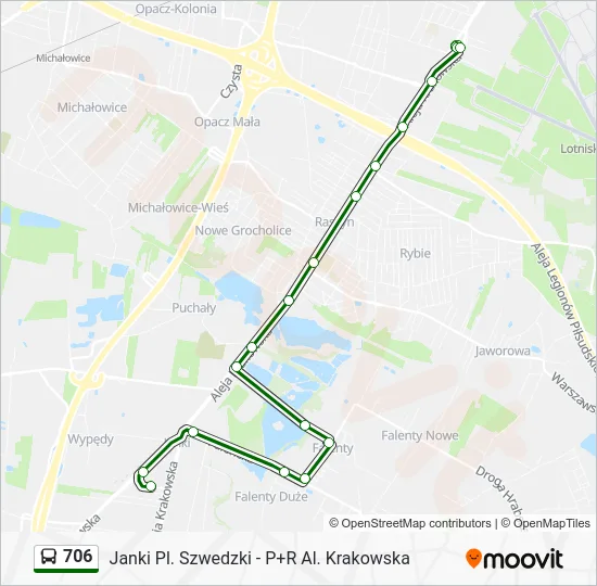 Автобус 706: карта маршрута