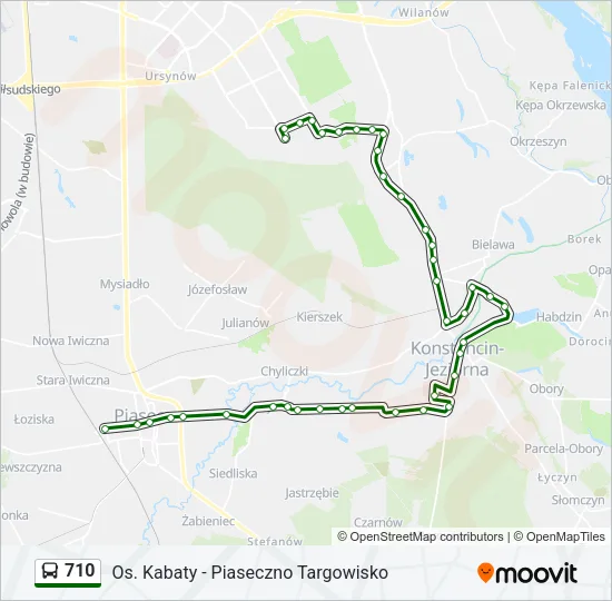 Автобус 710: карта маршрута