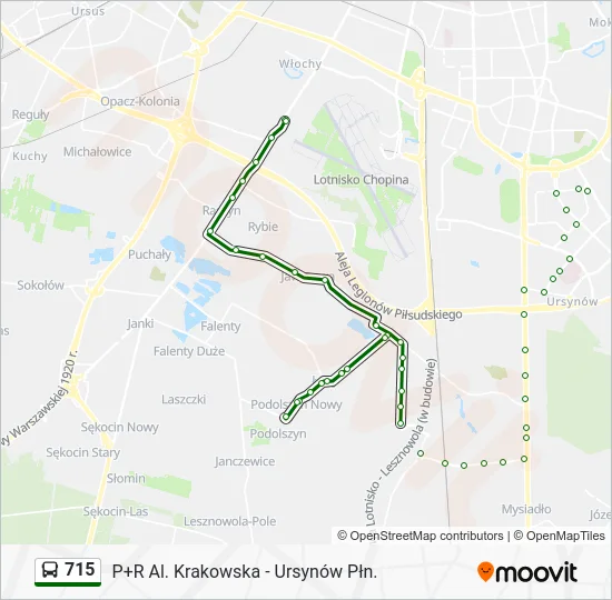 Автобус 715: карта маршрута