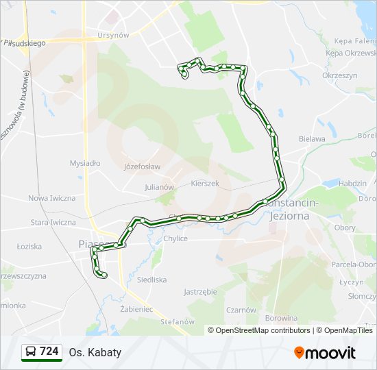 Автобус 724: карта маршрута