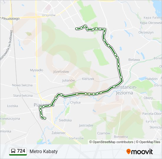 Автобус 724: карта маршрута