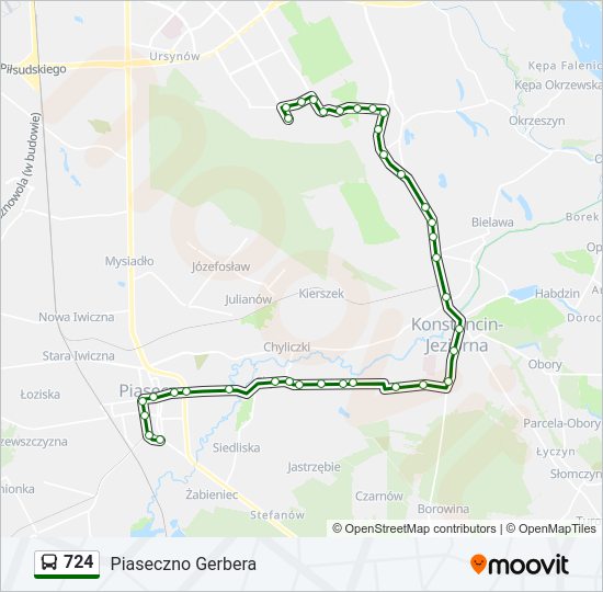 Автобус 724: карта маршрута