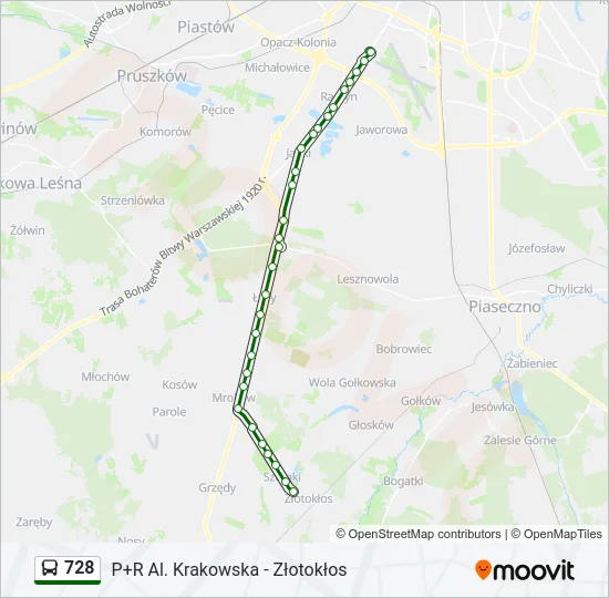 728 Bus Line Map