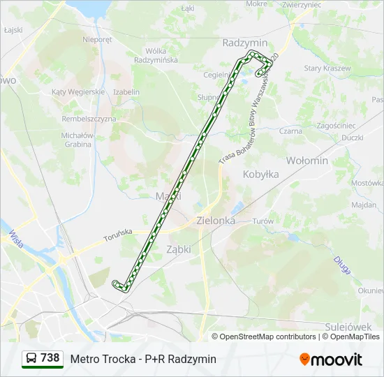 738 Bus Line Map