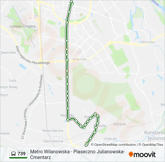 739 Bus Line Map