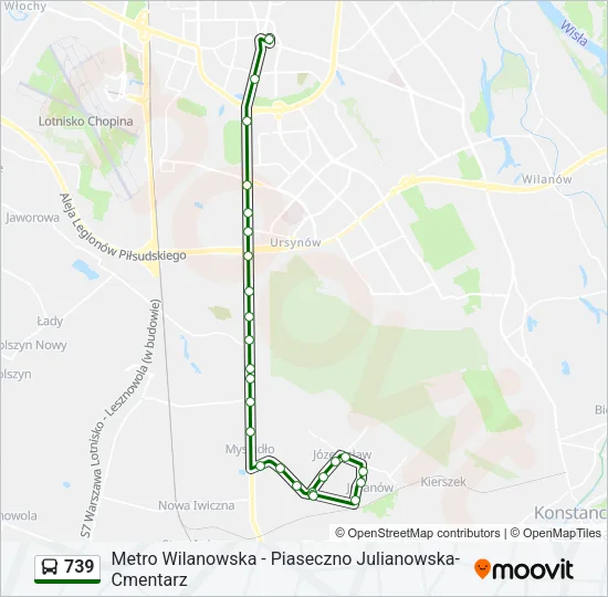 739 Bus Line Map