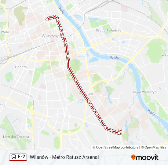 E-2 Bus Line Map
