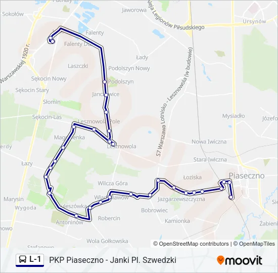 L-1 Bus Line Map