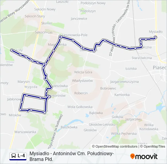 L-4 Bus Line Map