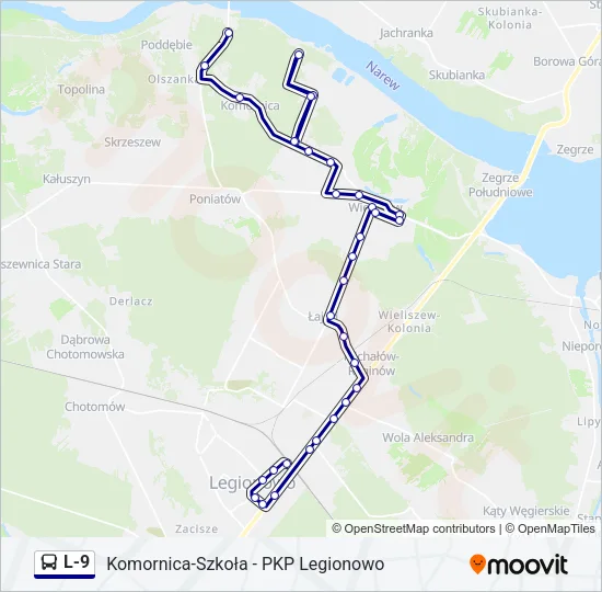 Автобус L-9: карта маршрута