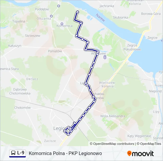 L-9 Bus Line Map