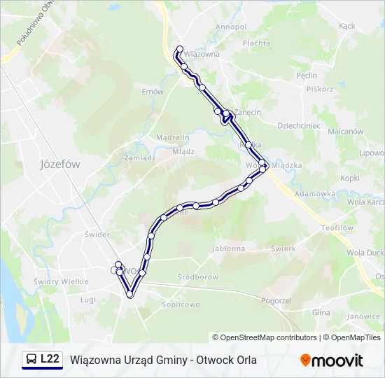 L22 Bus Line Map