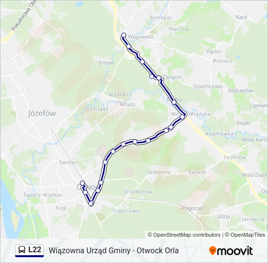 L22 Bus Line Map