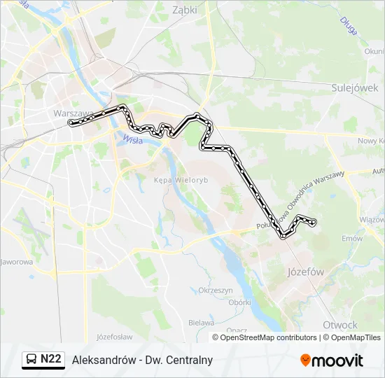 Автобус N22: карта маршрута