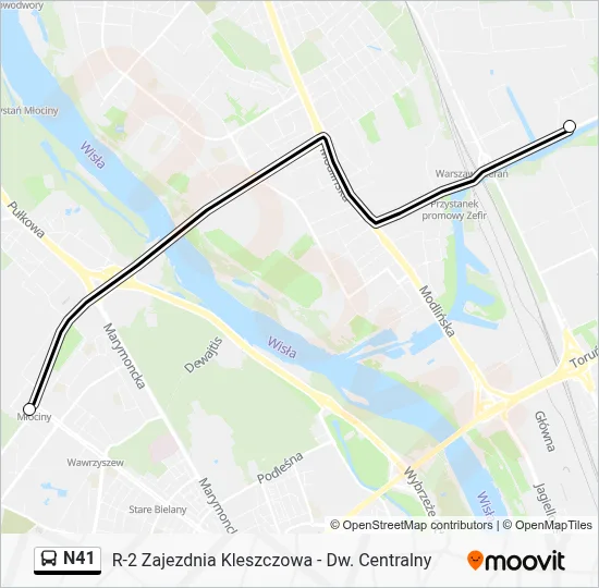 N41 Rt22 N41 Route: Schedules, Stops & Maps - Metro Młociny (Updated)
