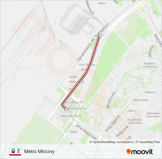 2 Light Rail Line Map