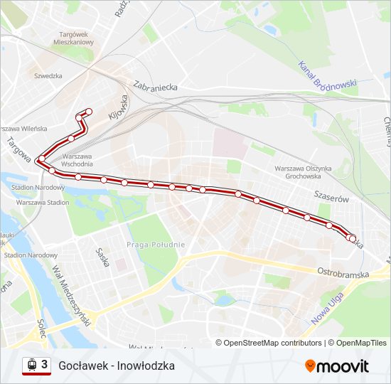 3 light rail Line Map