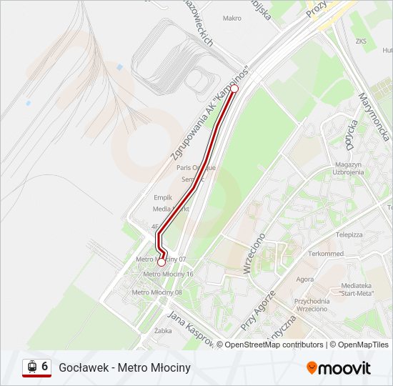 6 light rail Line Map