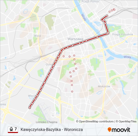 7 light rail Line Map