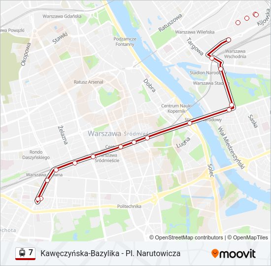 7 light rail Line Map