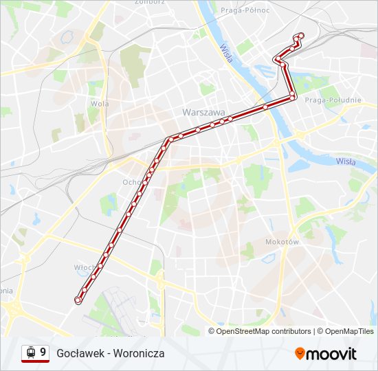 9 light rail Line Map