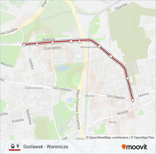 9 Light Rail Line Map