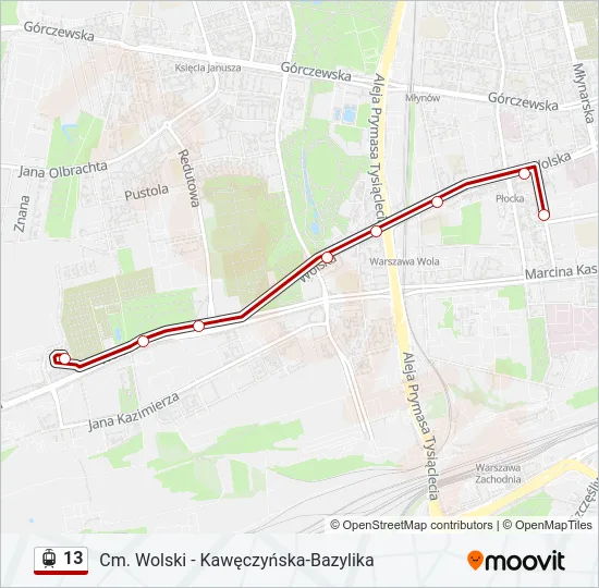 13 Light Rail Line Map