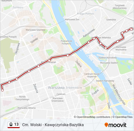 13 light rail Line Map