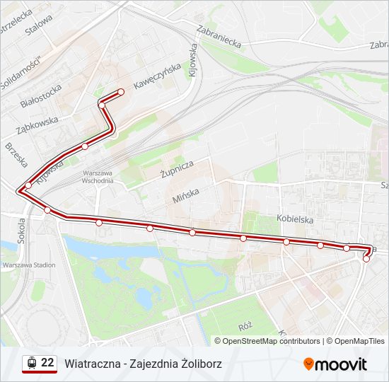 22 light rail Line Map