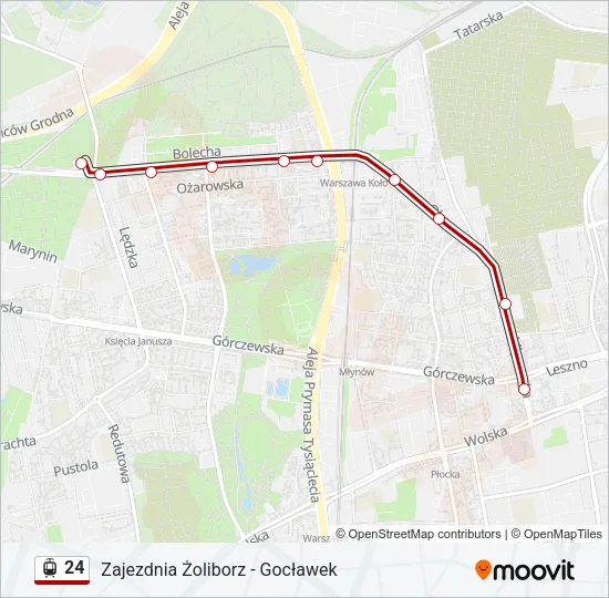 24 Light Rail Line Map