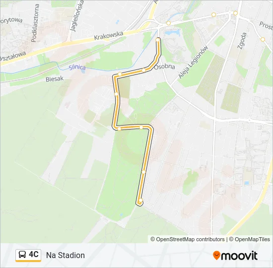 4C Bus Line Map