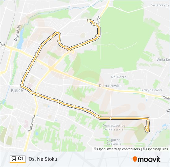 Автобус C1: карта маршрута