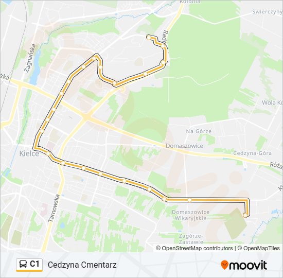 C1 bus Line Map