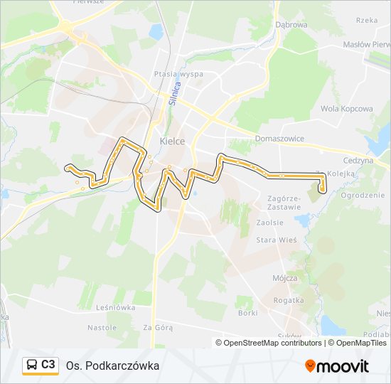 C3 bus Line Map