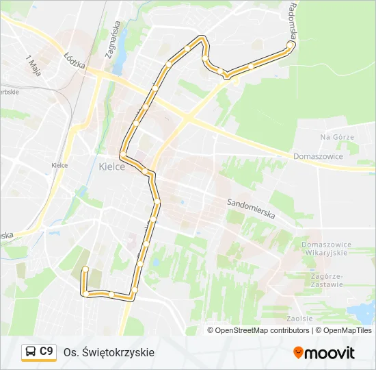 C9 Bus Line Map