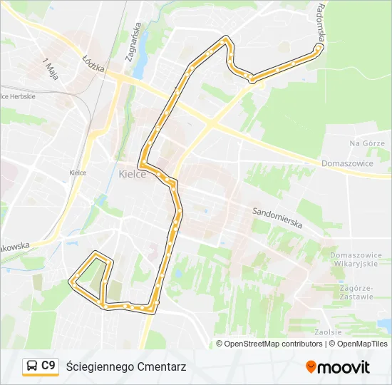 C9 Bus Line Map