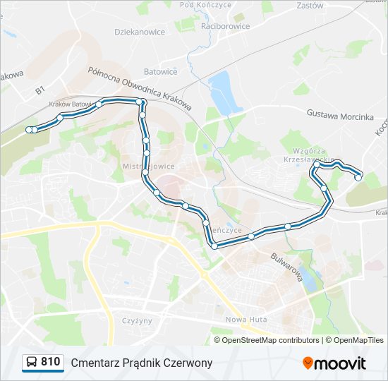 810 Bus Line Map