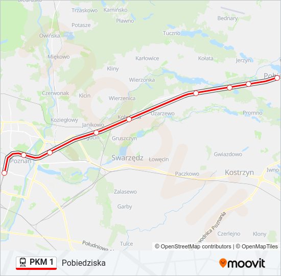 PKM 1 train Line Map