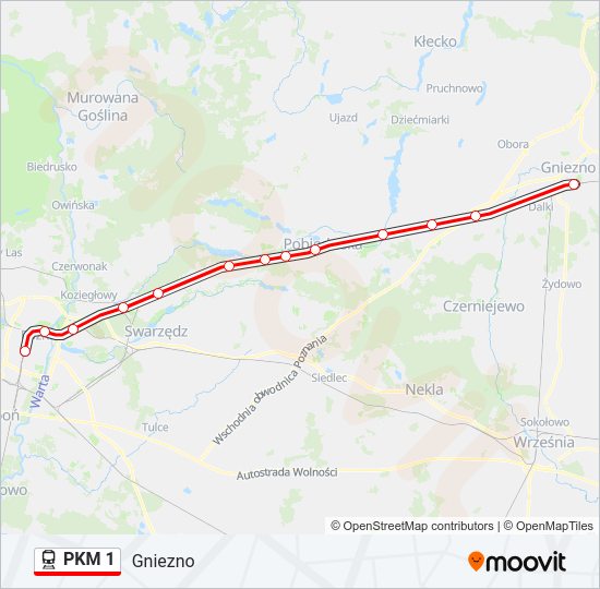  PKM 1: карта маршрута