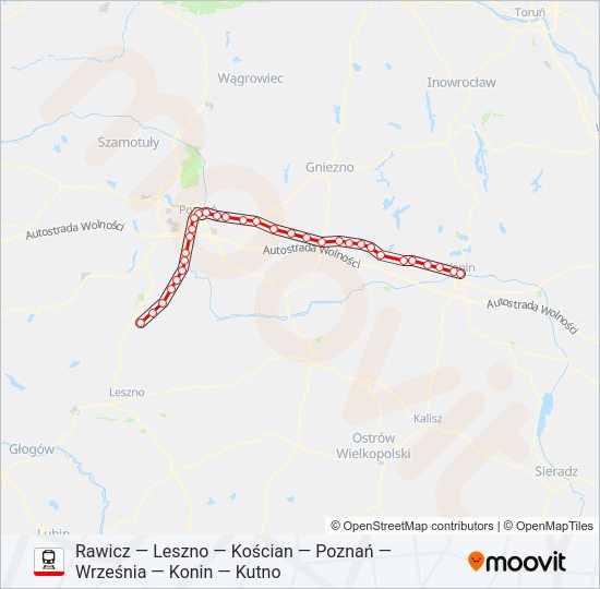 PKM 1 / PKM 2 train Line Map