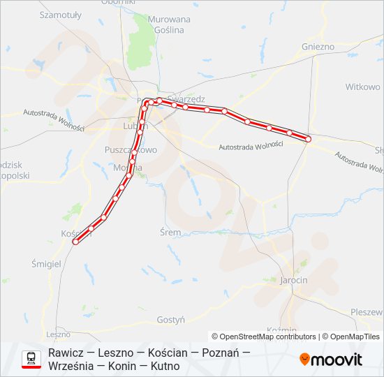  PKM 1 / PKM 2: карта маршрута