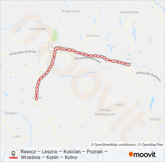 PKM 1 / PKM 2 train Line Map