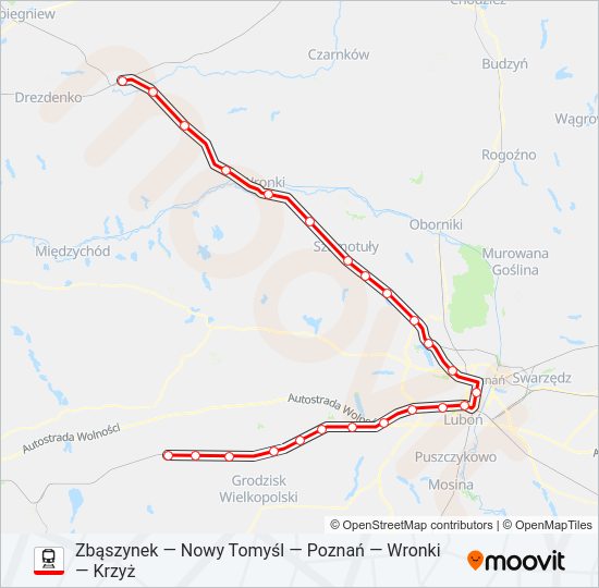 PKM 2 / PKM 4 train Line Map